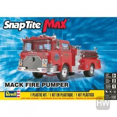 RMX851225, Revell Inc - Mack Fire Pumper SnapTite Max 1/32