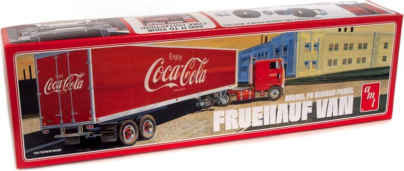 AMT1109, AMT Fruehauf Beaded Van Semi Trailer, Coca-Cola Model Kit