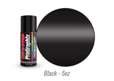 TRA5055, Traxxas ProGraphix &quot;Black&quot; Custom R/C Lexan Spray Paint (5oz)
