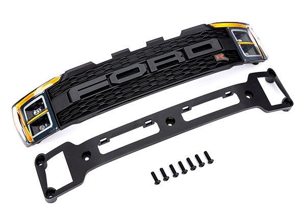 Traxxas Grille/ grille mount/ 3x10 BCS (7)ÔøΩ(fully assembled, includes installed headlight lenses and decals)ÔøΩ(fits #10111 body)