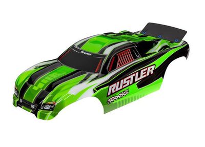 Traxxas Body, RustlerÔøΩ (also fits RustlerÔøΩ VXL), green (painted, decals applied, assembled with wing)