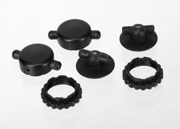 Traxxas Caps and spring retainers, GTR shocks (upper cap (2), upper retainer (2), lower retainer (2))