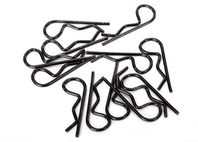 Traxxas Body clips, black (12) (standard size)
