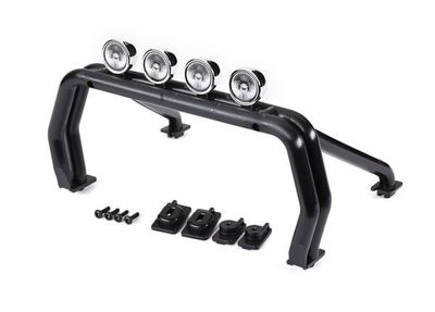 Traxxas Roll bar (black)/ mounts (front (2), rear (left &amp; right))/ 2.6x12mm BCS (self-tapping) (4) (fits #9212 or 9230 series bodies)
