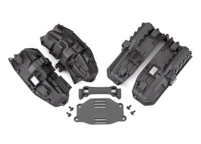 Traxxas Fenders, inner (narrow), front &amp; rear (2 each)/ rock light covers (8)/ battery plate/ body mount/ 3x8 flat-head screws (4)/ 2.5x6 CS (10) (for clipless body mounting)