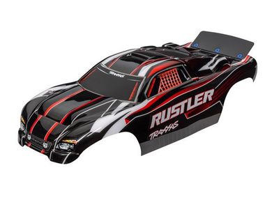 Traxxas Body, RustlerÔøΩ (also fits RustlerÔøΩ VXL), red &amp; black (painted, decals applied, assembled with wing)