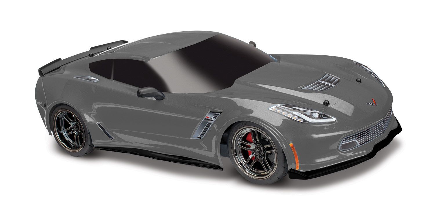 Traxxas Body, Chevrolet Corvette Z06, graphite (painted, decals applied)