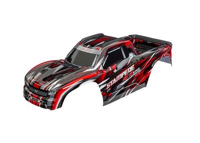 Traxxas Body, StampedeÔøΩ 4X4 VXL, red (painted, decals applied) (assembled with front &amp; rear body mounts and rear body support for clipless mounting)