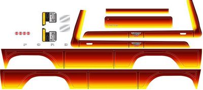 Traxxas Decal sheet, Bronco, sunset (fits #8010 body)