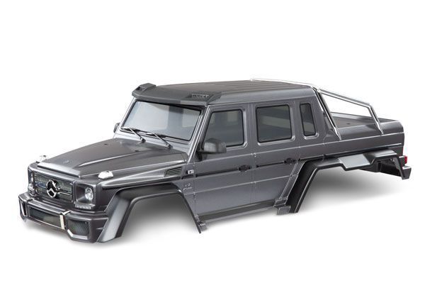 Traxxas Body, Mercedes-BenzÔøΩ G 63ÔøΩ, complete (matte graphite metallic) (includes grille, side mirrors, door handles, &amp; windshield wipers)