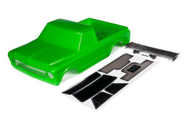Traxxas Body, Chevrolet C10, green (painted) (includes wing &amp; decals) (requires #9415 series body accessories to complete body)