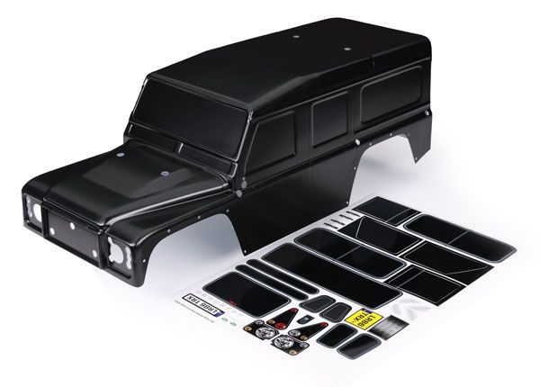 Traxxas Body, Land RoverÔøΩ DefenderÔøΩ, black (painted)/ decals