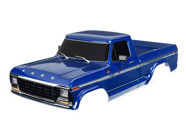 Traxxas Body, Ford F-150 (1979), complete, blue (painted, decals applied) (includes grille, side mirrors, door handles, windshield wipers, front &amp; rear bumpers, clipless mounting)