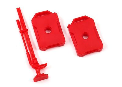 Traxxas Fuel canisters (left &amp; right)/ jack (red) (fits #9712 body)