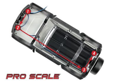 Traxxas Pro ScaleÔøΩ LED light set, front &amp; rear, complete (includes light harness, 1.6x5mm BCS (self-tapping) (4), zip ties (2)) (fits #9712 body)