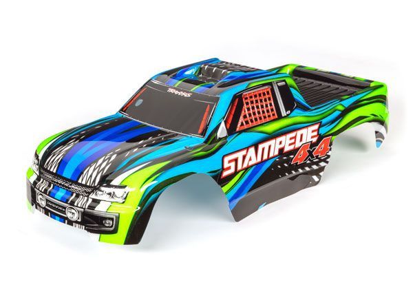 Traxxas Body, Stampede 4X4, blue (painted, decals applied)