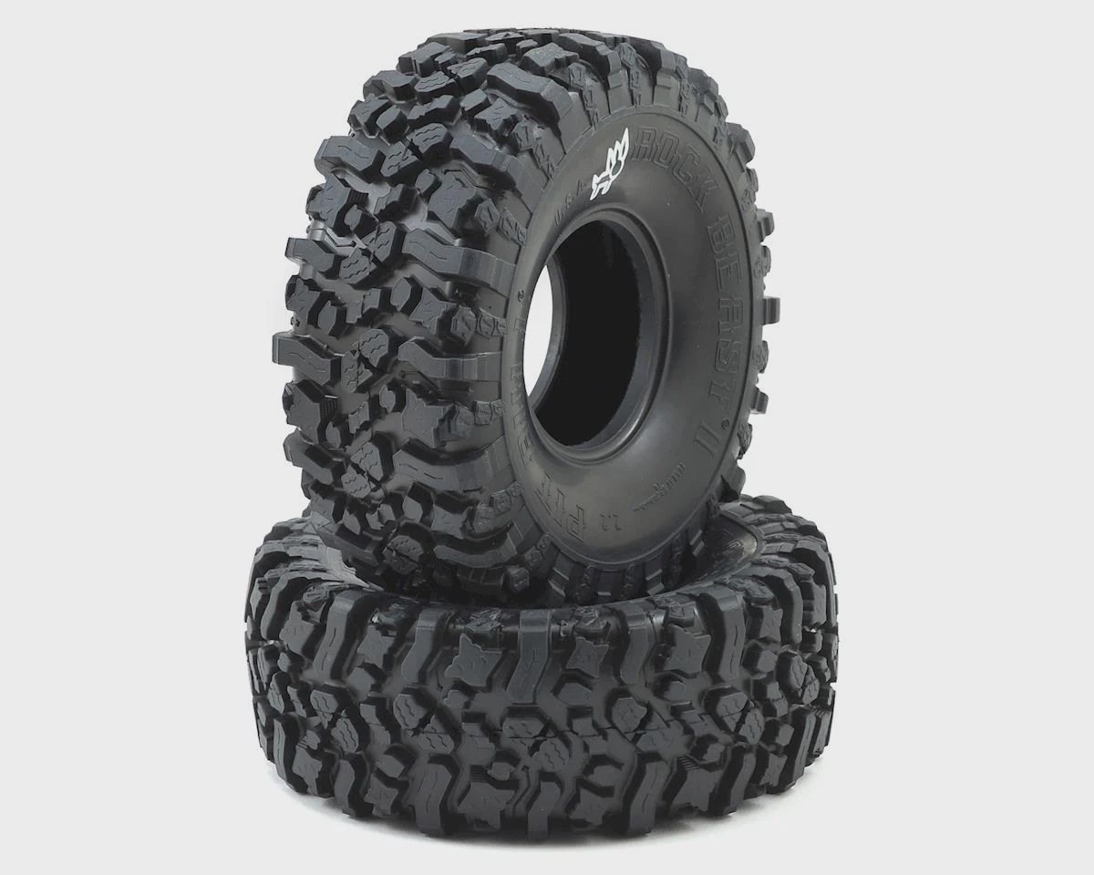 (Clearance) PBTPB9002AK, Pit Bull Tires Rock Beast II 2.2&quot; Scale Rock Crawler Tires (2) (No Foam) (Alien)