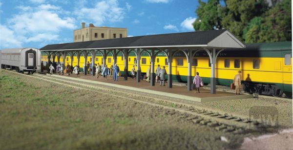 WAL9333188, Walthers - Wood Station Shed &amp; Platform