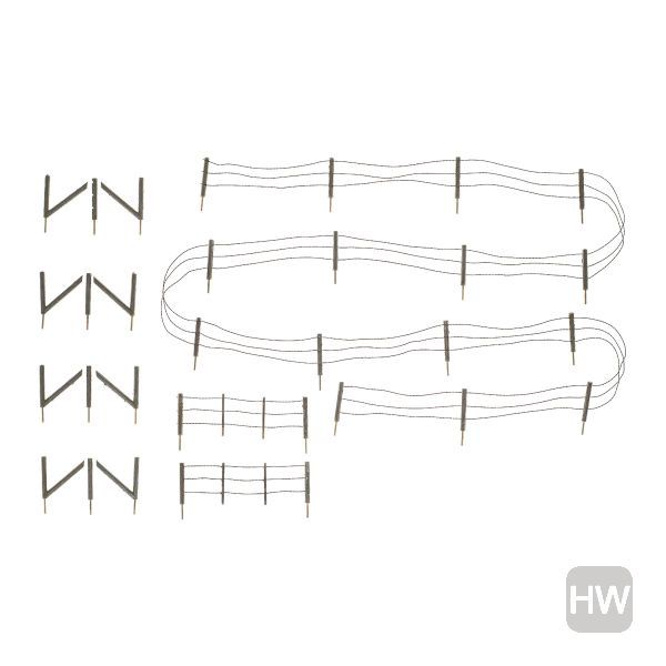 WOOA2980, Woodland Scenics - Barbed Wire Fence HO