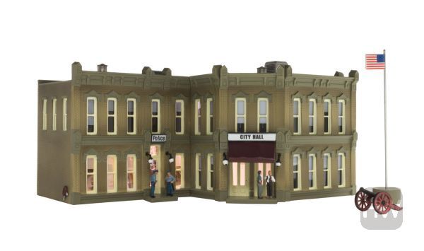 WOOBR5030, Woodland Scenics - Municipal Building BnR HO