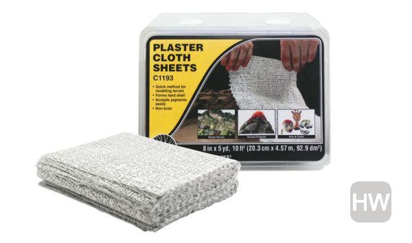 WOOC1193, Woodland Scenics - Plaster Cloth Sheets 8x12in 30pc