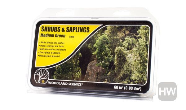 WOOF1129, Woodland Scenics - Shrubs &amp; Saplings Medium Green