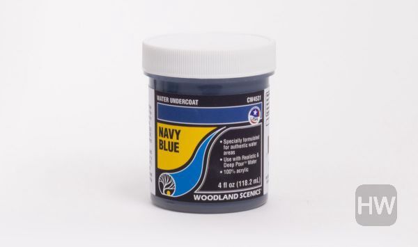 WOOCW4531, Woodland Scenics - Water Undercoat Navy Blue