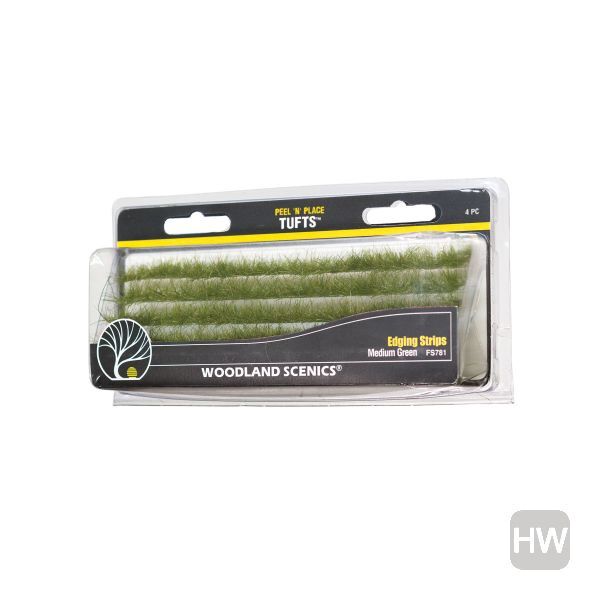 WOOFS781, Woodland Scenics - Medium Green Edging Strips