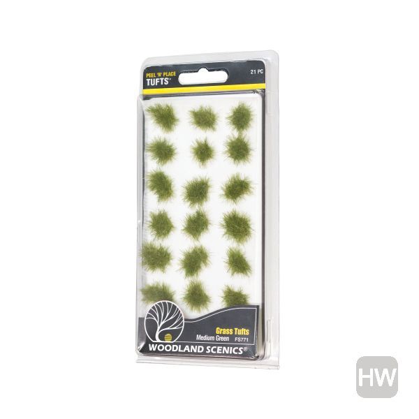 WOOFS771, Woodland Scenics - Medium Green Grass Tufts