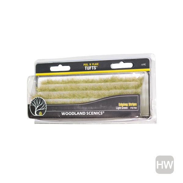 WOOFS780, Woodland Scenics - Light Green Edging Strips