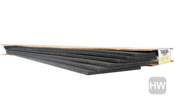 WOOST1460, Woodland Scenics - N Scale Trackbed Sheet 1/8 x 3-1/4 x 24in 6pk