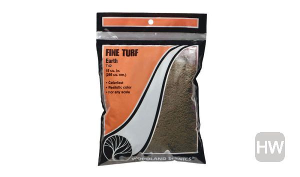 WOOT42, Woodland Scenics - Fine Turf Earth 18cu in