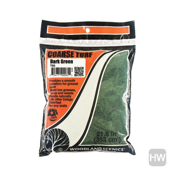 WOOT65, Woodland Scenics - Coarse Turf Dark Green