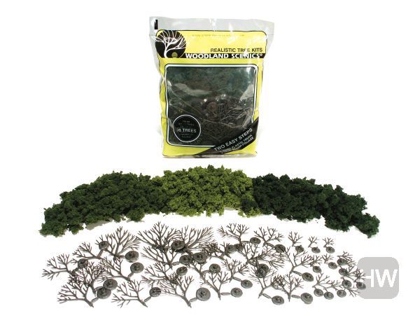 WOOTR1101, Woodland Scenics - 36 Deciduous Trees 0.75 - 3in