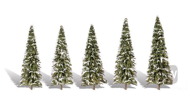WOOTR3567, Woodland Scenics - Classic Conifers Snow Dusted 2-3.5in