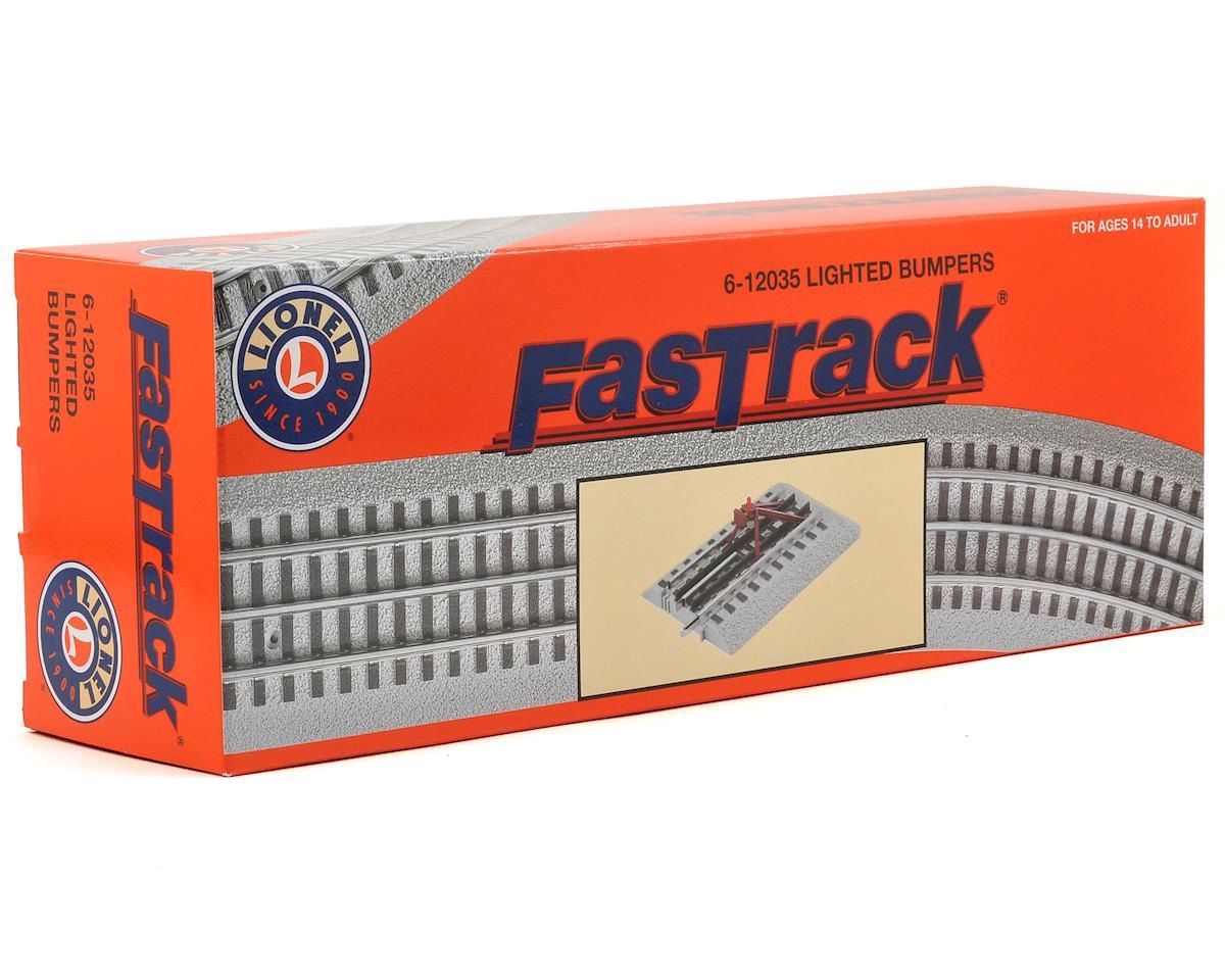 LNL612035, Lionel O FasTrack Lighted Bumper Set (2)