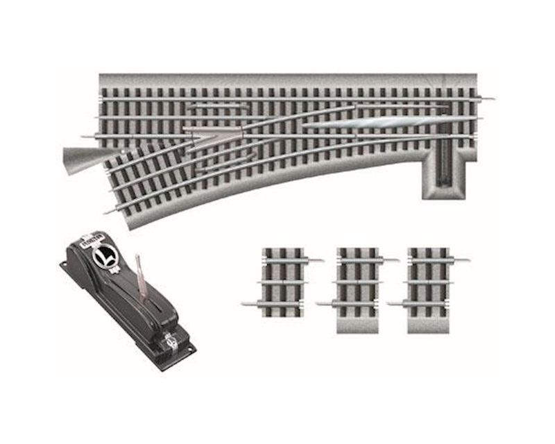 LNL681950, Lionel O-60 FasTrack Remote Right-Hand Switch