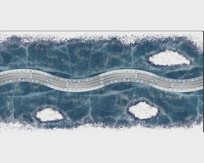 LNL2325010, Lionel O RTR FasTrack Polar Express Ice Track O36 Curve 4pk