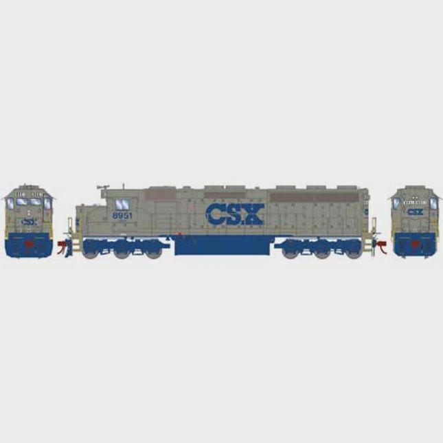 ATHG86220, Athearn Genesis HO SD45-2 w/DCC &amp; Sound, CSX Solid Grey #8951
