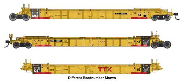 910-55834, WalthersMainline - NSC Articulated 3-Unit 53' Well Car - Ready-to-Run - HO scale