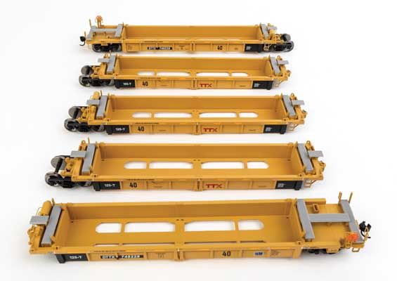 910-55669, WalthersMainline - Thrall 5-Unit Rebuilt 40' Well Car - Ready to Run - HO scale