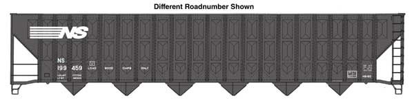 910-56359, WalthersMainline - 73' Greenville 7,000 Cubic Foot Wood Chip Hopper - Ready to Run - HO scale