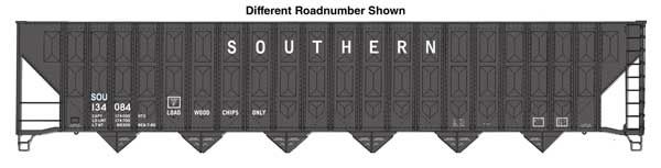 910-56373, WalthersMainline - 73' Greenville 7,000 Cubic Foot Wood Chip Hopper - Ready to Run - HO scale