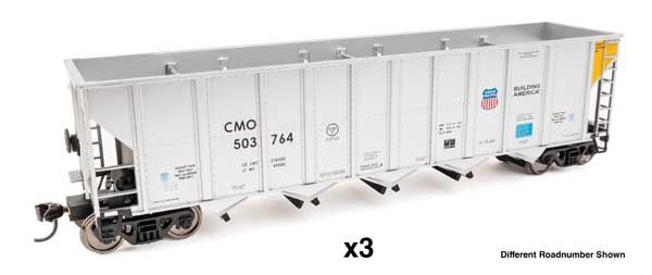 910-56880, WalthersMainline - 50' RD-4 Hopper 3-Pack - Ready to Run - HO scale