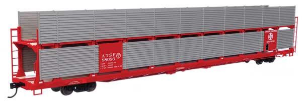 910-8104, WalthersMainline - 89&#39; Flatcar w/Bi-Level Shielded Auto Rack - Ready to Run - HO scale