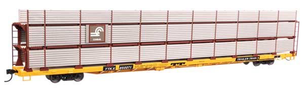 910-8310, WalthersMainline - 89&#39; Flatcar w/Tri-Level Shielded Auto Rack - Ready to Run - HO scale