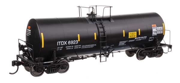 920-100064, WalthersProto - 40&#39; Trinity 14,000-Gallon Molten Sulfur Tank Car - Ready to Run - HO scale