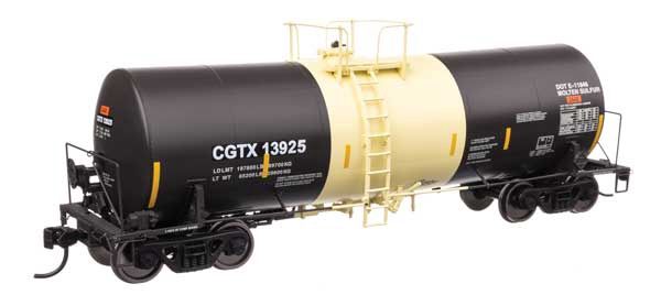 920-100051, WalthersProto - 40&#39; Trinity 14,000-Gallon Molten Sulfur Tank Car - Ready to Run - HO scale