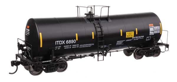 920-100063, WalthersProto - 40&#39; Trinity 14,000-Gallon Molten Sulfur Tank Car - Ready to Run - HO scale