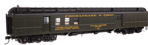 920-17412, WalthersProto - 70&#39; Heavyweight RPO-Baggage Car w/Clerestory Roof - Ready to Run - HO scale